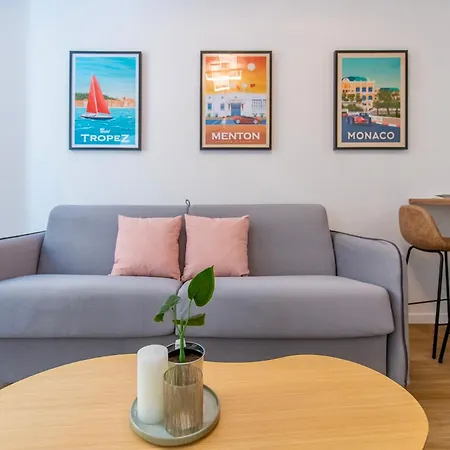 St Michel - Beau 3pieces En Centre-ville Climatise * 芒通